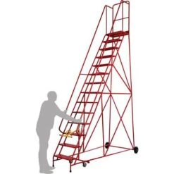 Step Ladders - Industrial & Mobile - Punched Metal Steps - Set Heights -Storage Equipment Store AIG5972153