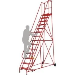 Step Ladders - Industrial & Mobile - Punched Metal Steps - Set Heights -Storage Equipment Store AIG5972154