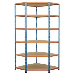 Rapid 2 Medium Duty Corner Bay With 6 Chipboard Shelves - 1980h -Storage Equipment Store AIG6741944