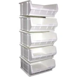 TC6 Storage Stacking Bins - Pack Of 5 28.3L Bins - H182xW420xD375mm 21 TC6 Storage Stacking Bins - Pack Of 5 28.3L Bins - H182xW420xD375mm -Storage Equipment Store AIG7454807