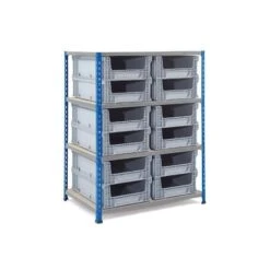 Rapid 2 Shelving (1220h X 915w) 12 Open Fronted Euro Containers -Storage Equipment Store AIG7974276