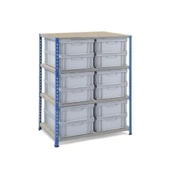 Rapid 2 Shelving (1220h X 915w) 12 Open Fronted Euro Containers -Storage Equipment Store AIG7974278